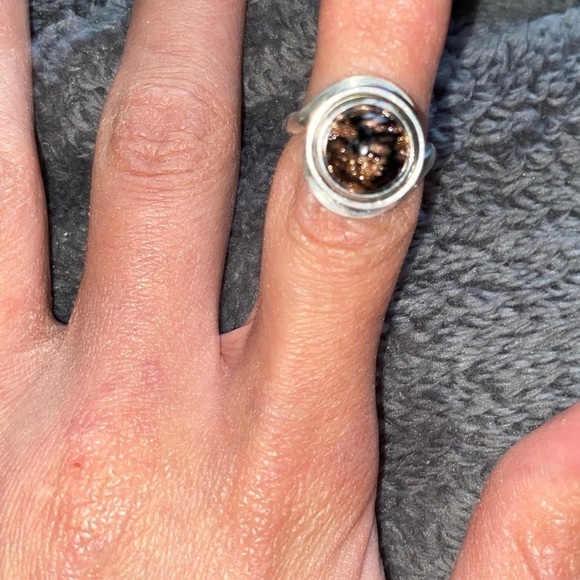 KAMELEON 925 Twist Ring w Jewel Pop Sz 5 - Picture 5 of 6